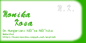 monika kosa business card