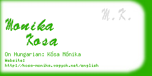 monika kosa business card